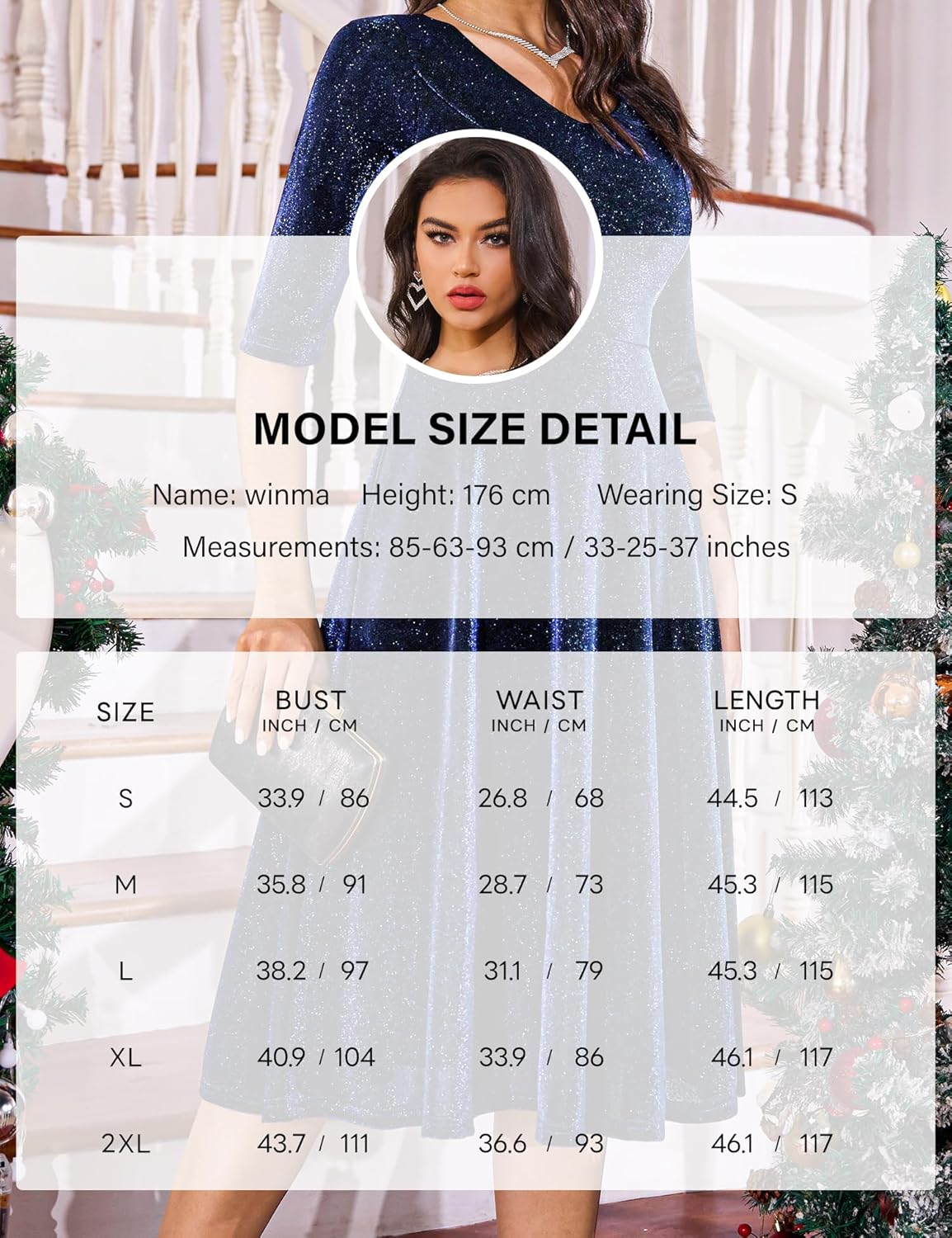 Dressystar Womens Long-Sleeve Wedding Guest Dress A-Line Lace Formal Party Cocktail Midi Dress Prom Gown