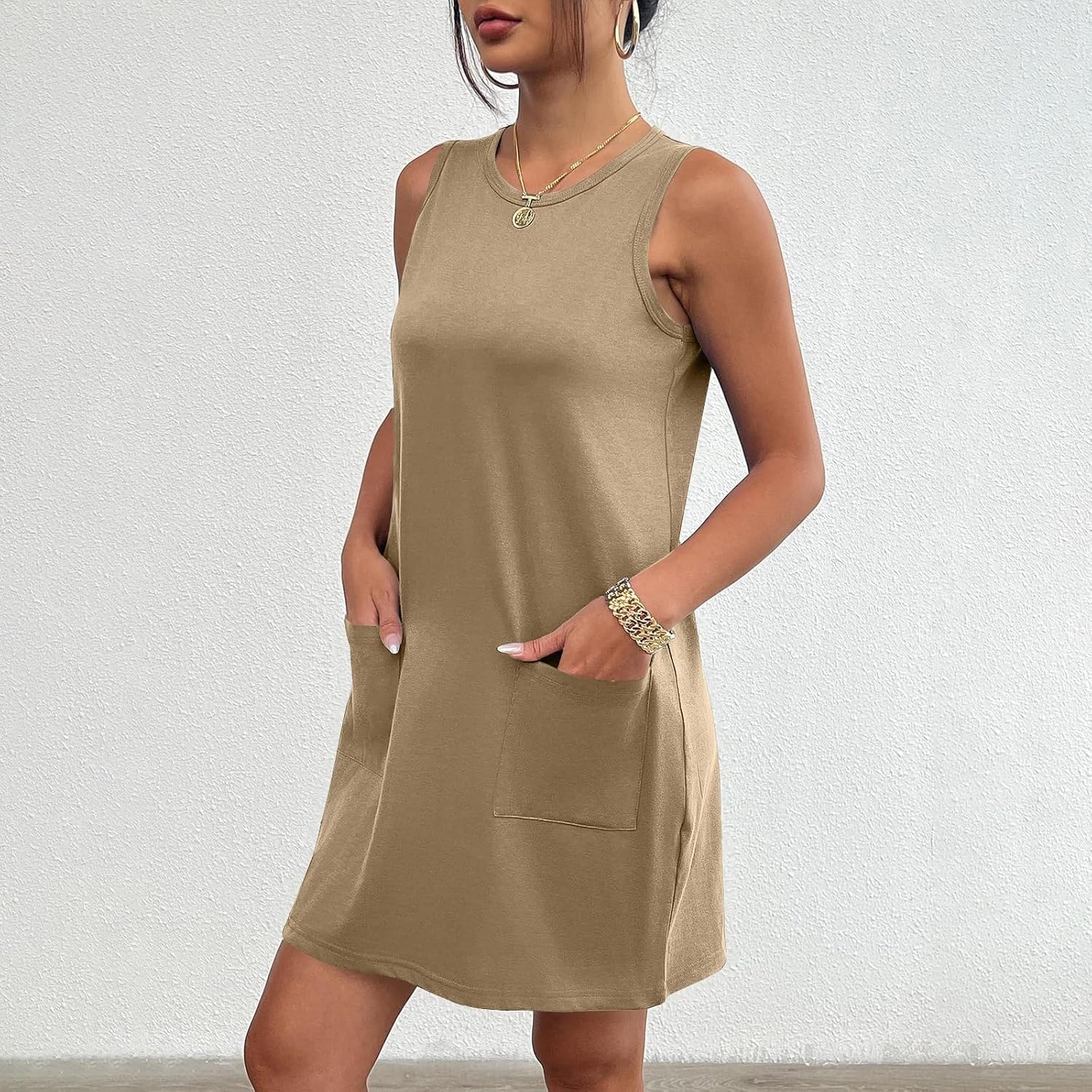 Rompers Dress for Women 2025 Summer Mini Dresses Casual Short Sundress Tennis Athletic Workout Dress with Pockets