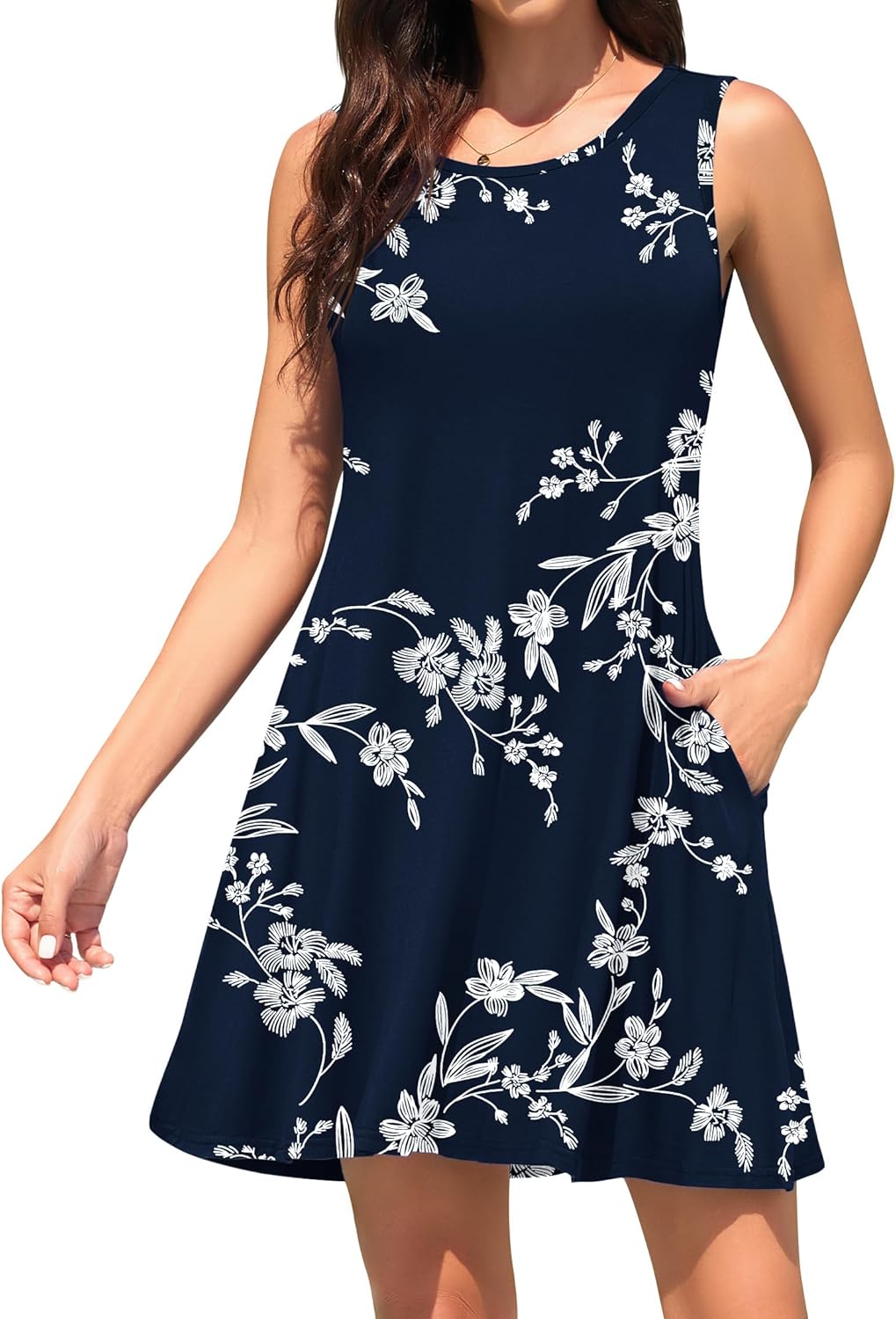 WEACZZY Women Summer Casual Swing T Shirt Dresses Beach Cover up Loose Dress