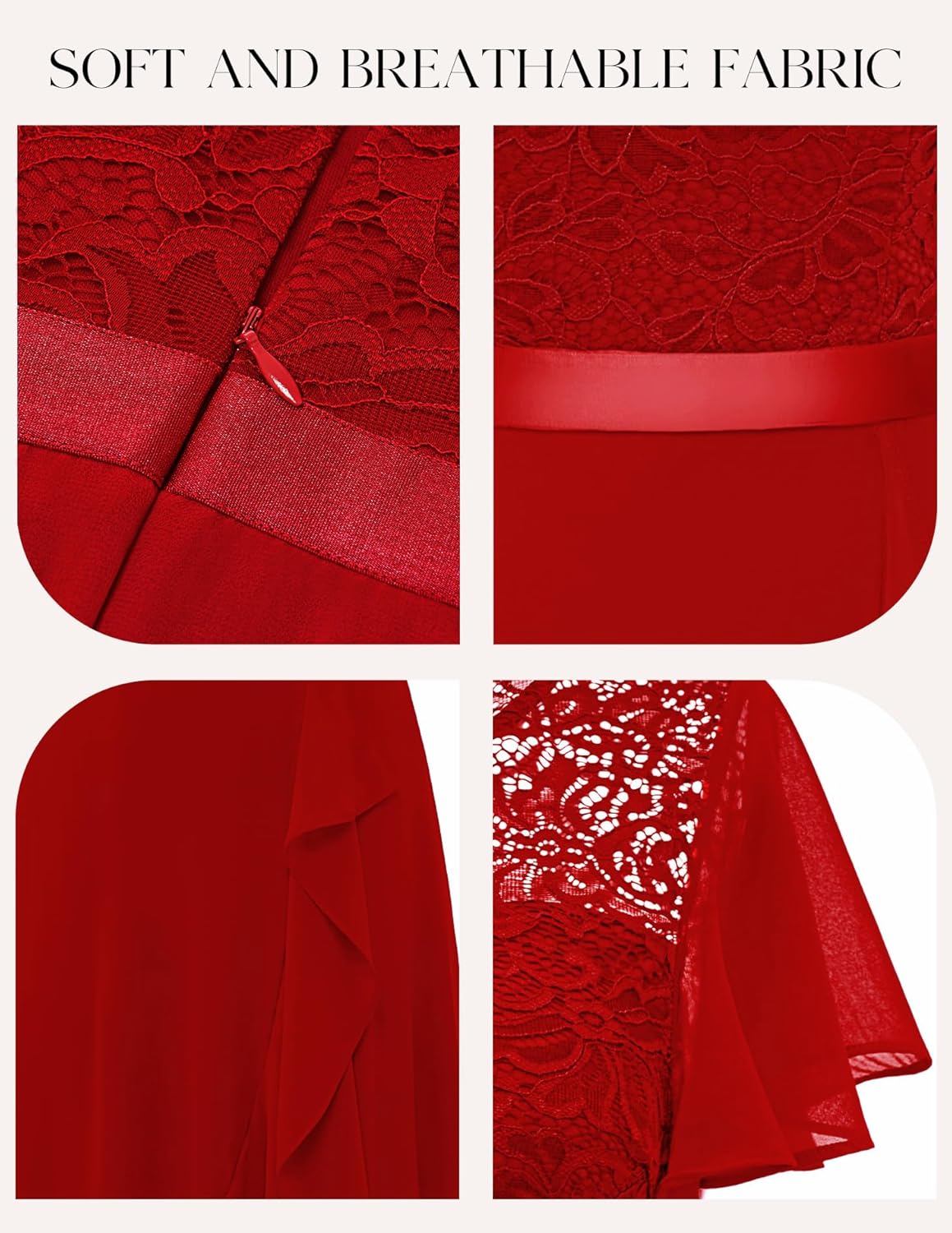 BeryLove Formal Dresses for Women 2025 Wedding Guest with Slit Cocktail Elegant Lace Long Prom Dress