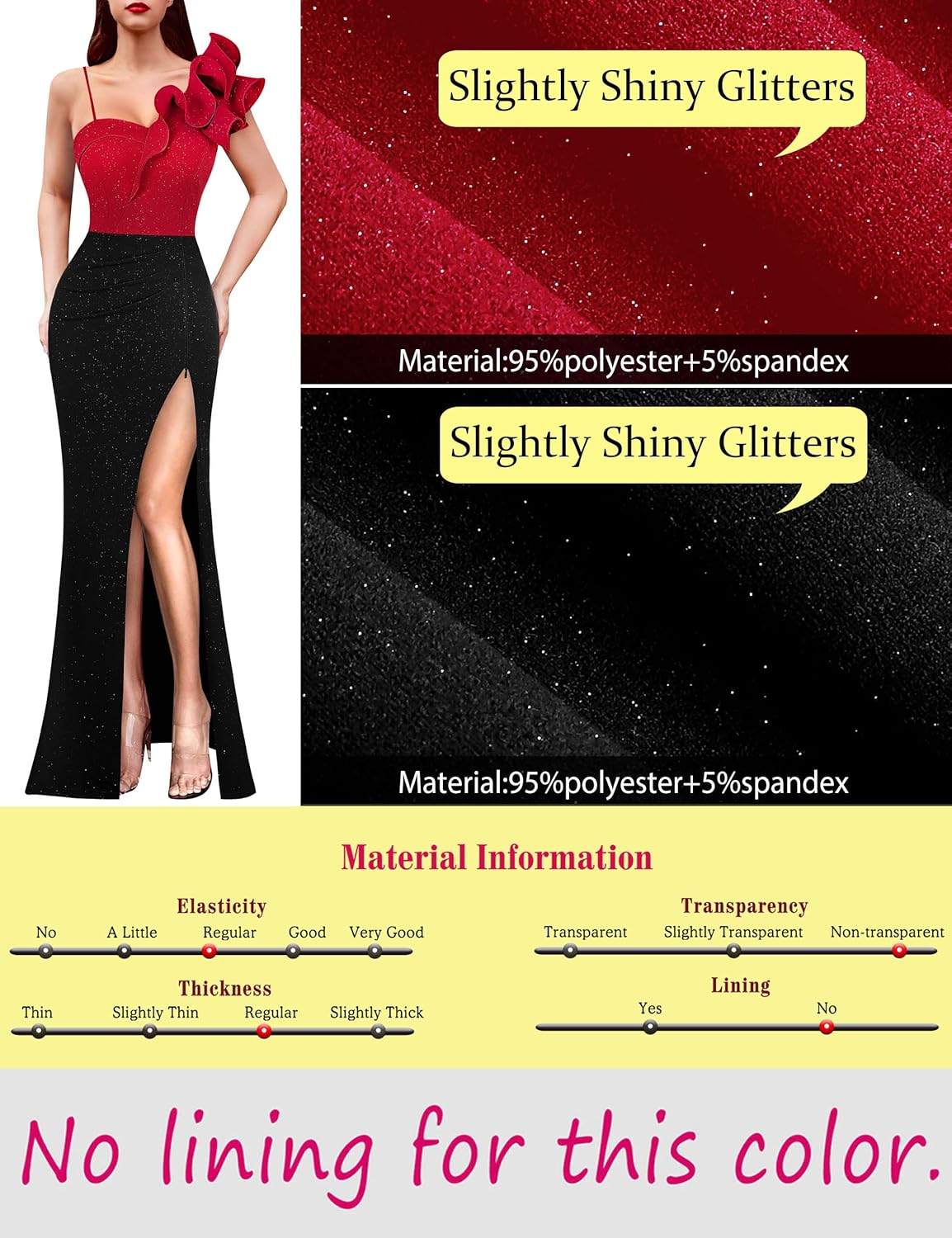 VFSHOW Womens Ruffle One Shoulder Strap Ruched Formal Prom Wedding Maxi Dress V Neck Elegant Split Cocktail Evening Long Gown