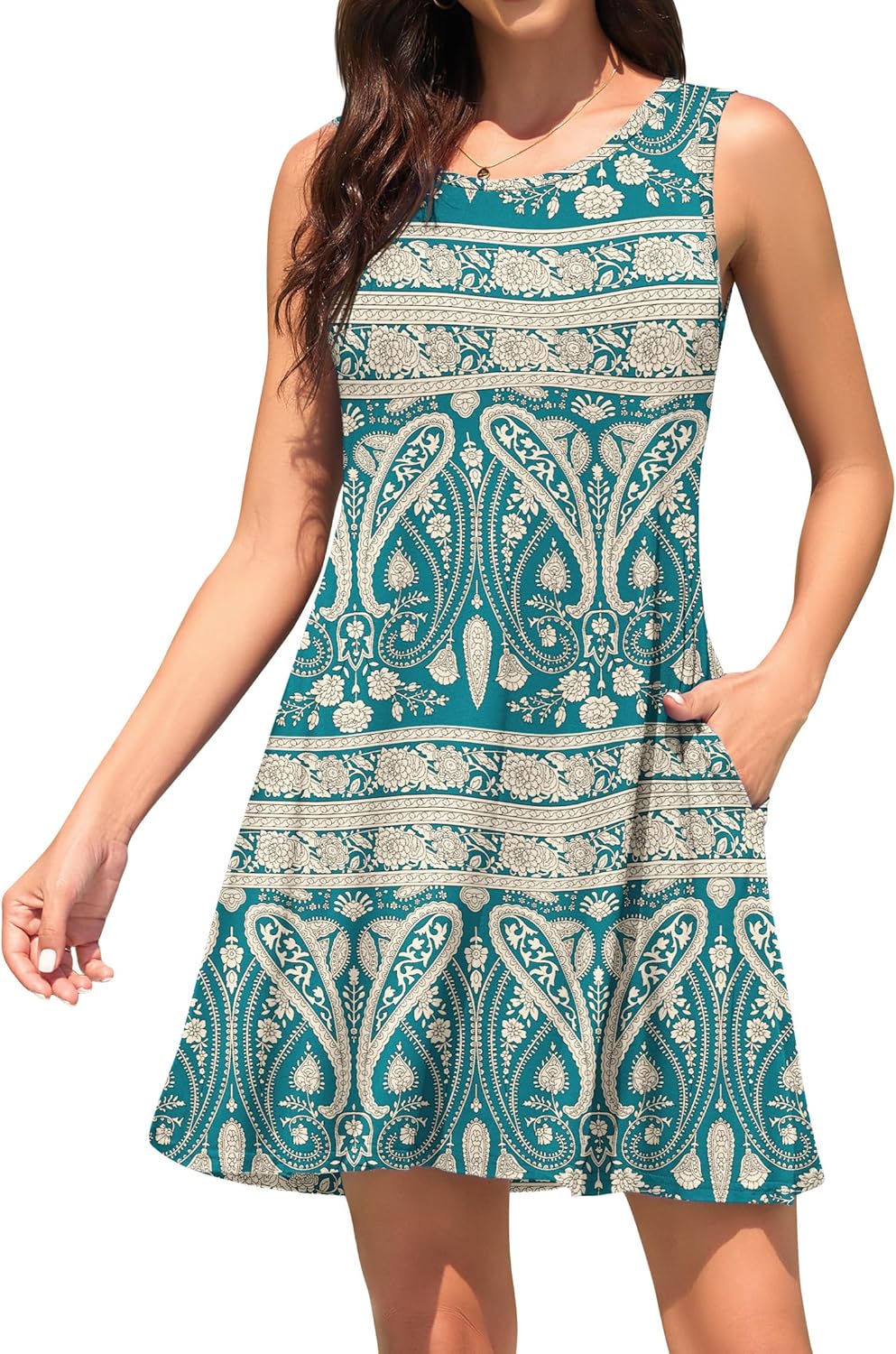 WEACZZY Women Summer Casual Swing T Shirt Dresses Beach Cover up Loose Dress