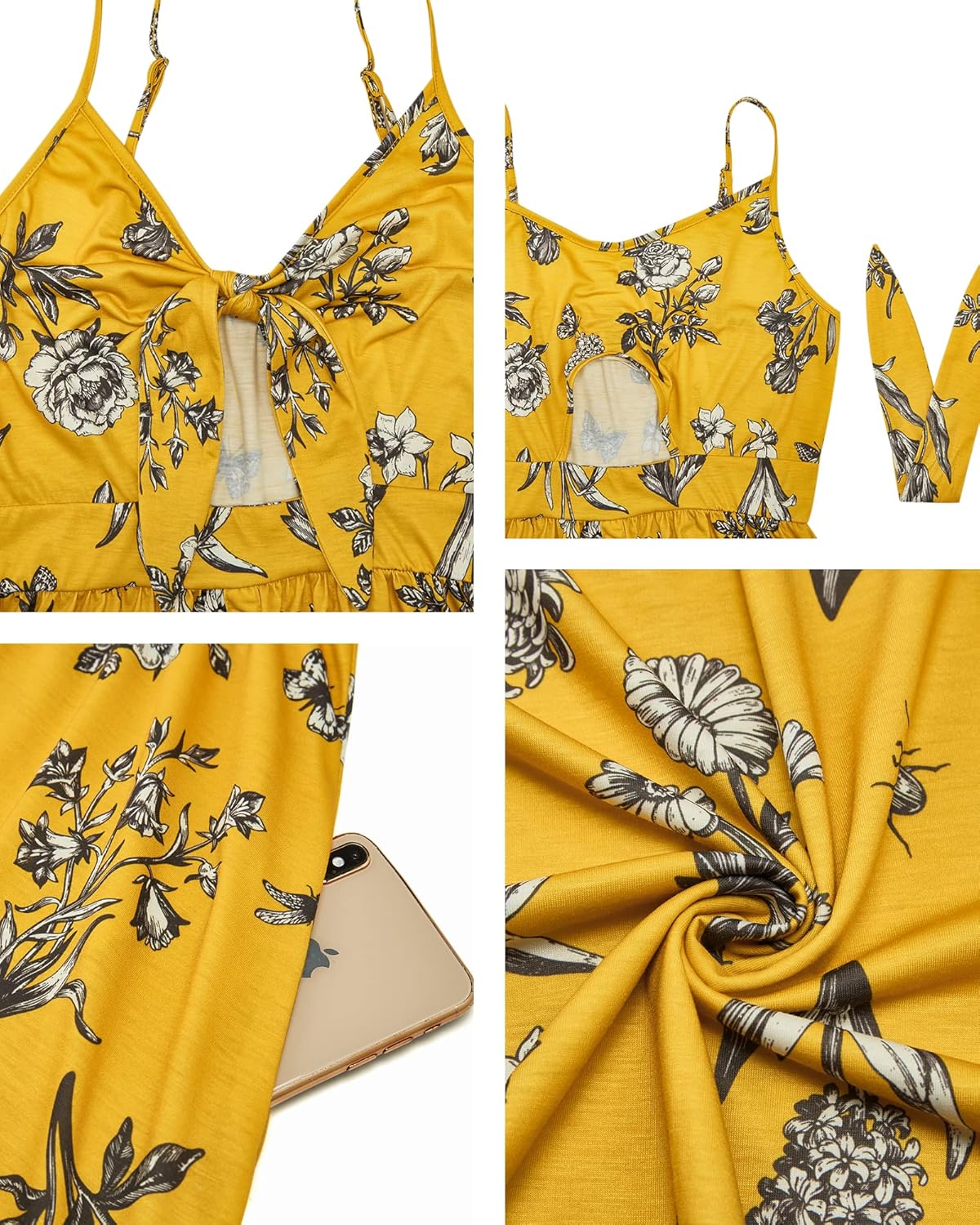 VOTEPRETTY Women's Summer Dresses Spring Sundresses Beach Clothes Outfit Vacation 2024 V Neck Casual Tropical Resort Hawaiian
